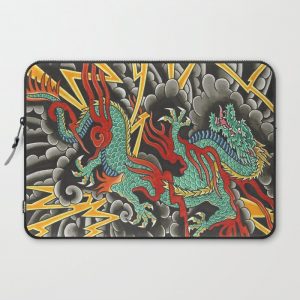 Japanese Dragon Tattoo Art Computer Cover by SebastianOrth - Laptop Sleeve - 15"