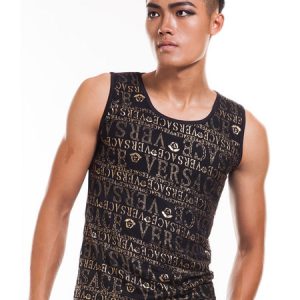 Jazz Dance Costume Men Sequin Glitter Vest Dancing Top