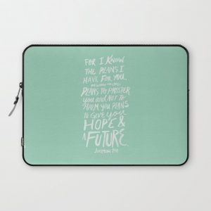 Jeremiah 29: 11 x Mint Computer Cover by AnointedHome - Laptop Sleeve - 13"