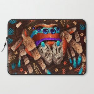 Jumping Spider Computer Cover by Angela Rizza - Laptop Sleeve - 15"