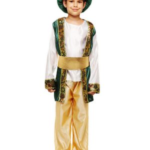 Kid Arabian Costume Velour Arabian Prince Children Costume