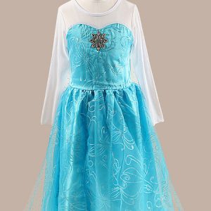 Kids Christmas Cosplay Frozen Princess Elsa Dress Cotton Kids Cosplay Costumes