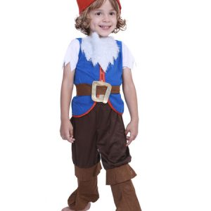 Kids Christmas Elf Cosplay Blue 5 Piece Kids Cosplay Costumes