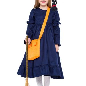 Kids Cosplay KiKis Delivery Service Deep Blue Headwear Dress Kids Cosplay Costumes