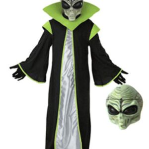 Kids' Halloween Costume Boys Black Alien Gown With Mask And Accessory Halloween