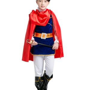 Kids' Halloween Costume Boys Red Prince Costume Set In 7 Pieces Halloween