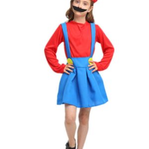 Kids' Halloween Costume Red Super Mario Bros Two Tone Costumes Set In 3 Pieces