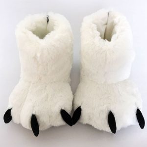 Kigurumi Pajamas White Bear Claws Slipper Footwear Costume Accessories Halloween