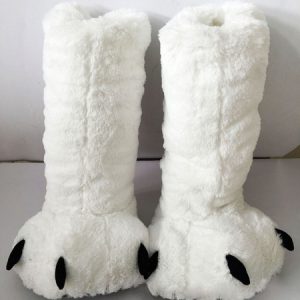 Kigurumi Pajamas White Bear Claws Winter Footwear Costume Accessories Halloween