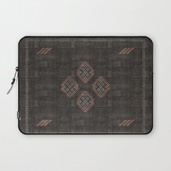 Kilim in Black and Pink Computer Cover by Becky Bailey - Laptop Sleeve - 13"