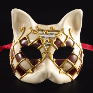 Kitten Costume Mask Gilding Halloween Mardi Gras Carnival Costume Accessory