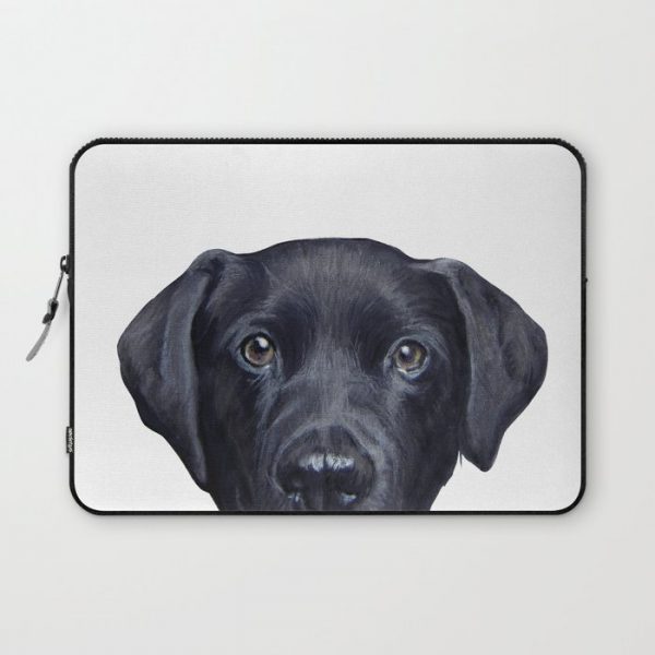 Lablador Dog illustration original painting print Computer Cover by MiartDesignCreation - Laptop Sleeve - 13"