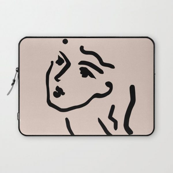 Lady Face Computer Cover by Phoebe Seward - Laptop Sleeve - 13"