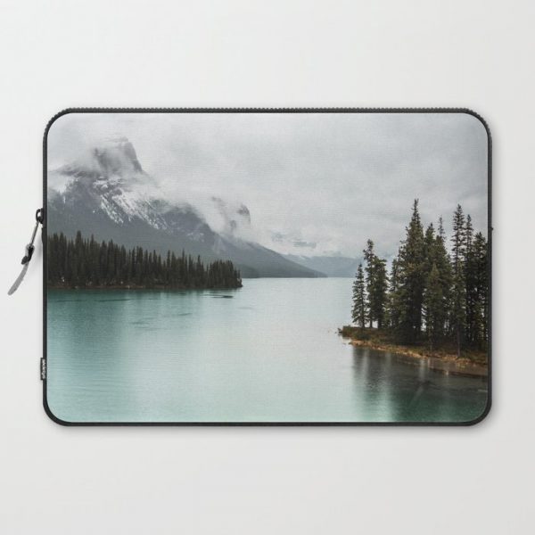 Landscape Photography Maligne Lake Computer Cover by Wildhood - Laptop Sleeve - 15"