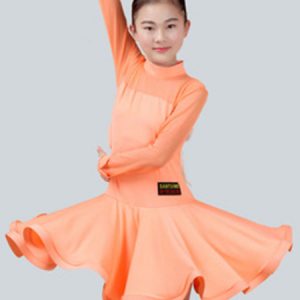 Latin Dance Costume Mint Green Kids Ballroom Dance Dresses For Girls