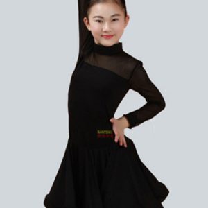 Latin Dance Costume Mint Green Kids Ballroom Dance Dresses For Girls