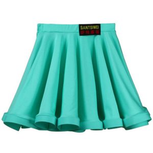 Latin Dance Costume Skirt Kids Mint Green Ballroom Dance Bottoms For Girls