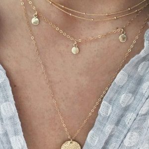 Layered Disc Chain Necklace