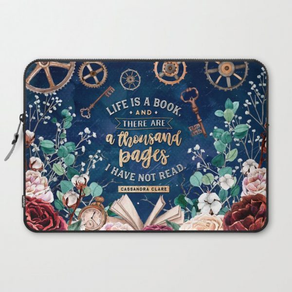 Life is a book Computer Cover by Stella Bookish Art - Laptop Sleeve - 15"