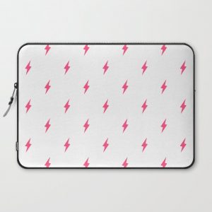 Lightning Bolt Pattern Pink Computer Cover by Nayla Smith - Laptop Sleeve - 15"