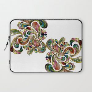 Liquid Bling Paisley Tattoo Computer Cover by Joke Vermeer - Laptop Sleeve - 13"