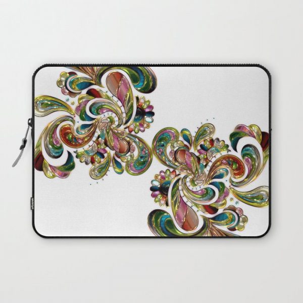 Liquid Bling Paisley Tattoo Computer Cover by Joke Vermeer - Laptop Sleeve - 13"