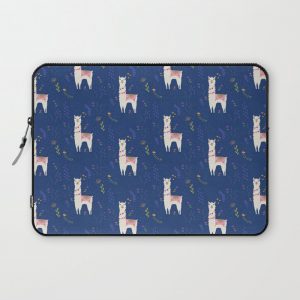 Llama on Blue Computer Cover by Lathe & Quill - Laptop Sleeve - 13"