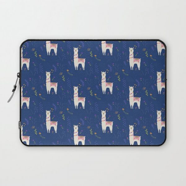 Llama on Blue Computer Cover by Lathe & Quill - Laptop Sleeve - 13"