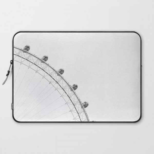 London Eye Monochrome Computer Cover by ArtPrInk Studio - Laptop Sleeve - 15"