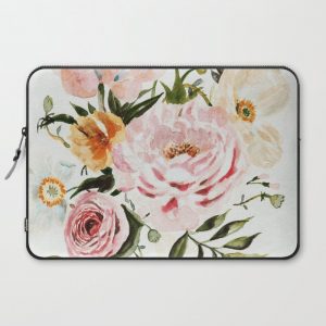 Loose Peonies & Poppies Floral Bouquet Computer Cover by Shealeen Louise - Laptop Sleeve - 15"