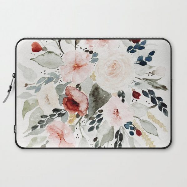 Loose Watercolor Bouquet Computer Cover by Shealeen Louise - Laptop Sleeve - 15"