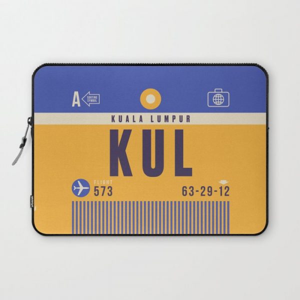 Luggage Tag A - KUL Kuala Lumpur Malaysia Computer Cover by vectordreams - Laptop Sleeve - 13"