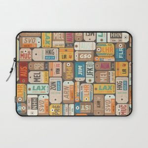 Luggage Tags Retro Computer Cover by Rainbow Rules - Laptop Sleeve - 13"