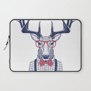 MR DEER WITH GLASSES Computer Cover by Isonstantinos Rigoulis - Laptop Sleeve - 13"