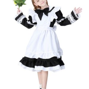 Maid Costume Kids Halloween Little Girls Dresses Outfit