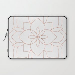 Mandala Rose Gold Pink Art Deco Computer Cover by Nature Magick - Laptop Sleeve - 13"