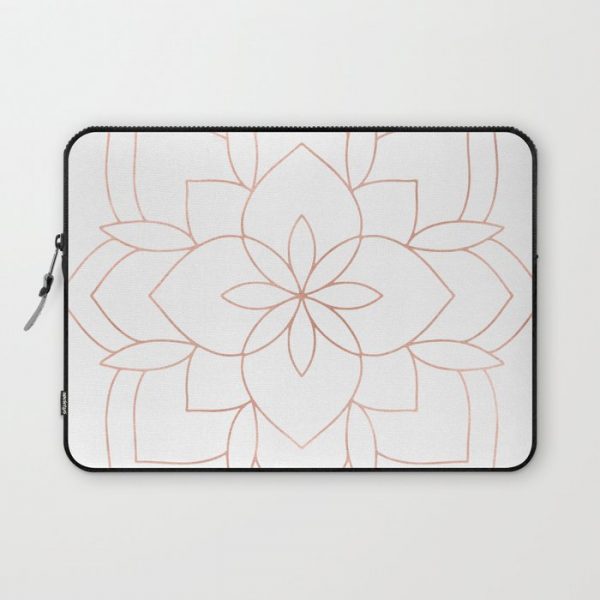 Mandala Rose Gold Pink Art Deco Computer Cover by Nature Magick - Laptop Sleeve - 13"