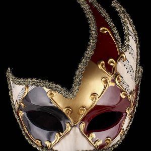 Mask Halloween Costume Gilding Color Block Masquerade Costume Accessories