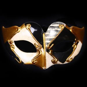 Masquerade Costume Accessories Color Block Gilding Carnival Halloween Costume Mask