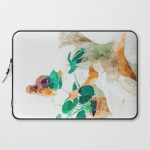 Me + Monstera #painting #minimal Computer Cover by 83 OrangesA(r) Art Shop - Laptop Sleeve - 15"