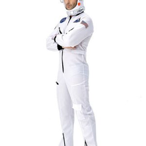 Men Halloween Costumes Astronaut Color Block Jumpsuit Hat Polyester Halloween Holidays Costumes