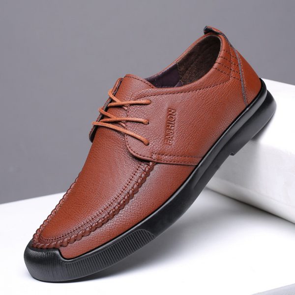 Men Pure Color Microfiber Leather Slip Resistant Soft Casual Shoes