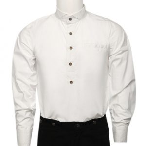 Men's Vintage Costume Victorian White Shirt Retro Costume Top Halloween