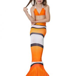 Mermaid Tail Costume Kids Printed Bathing Swimsuits