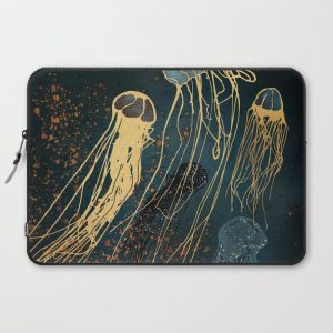 Metallic Jellyfish Computer Cover by SpaceFrogDesigns - Laptop Sleeve - 15"