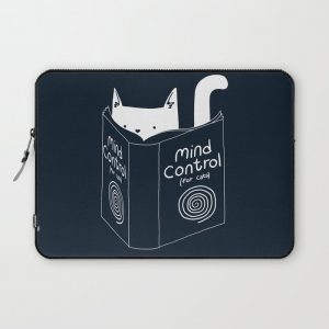 Mind Control For Cats (dark blue) Computer Cover by Tobe Fonseca - Laptop Sleeve - 13"