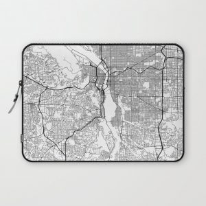 Minimal City Maps - Map Of Portland, Oregon, United States Computer Cover by valsymot - Laptop Sleeve - 13"