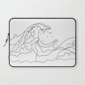 Minimal Line Art Ocean Waves Computer Cover by Nadja - Laptop Sleeve - 13"