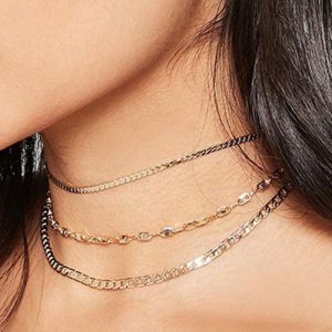 Minimalist Chain Choker Necklace Set