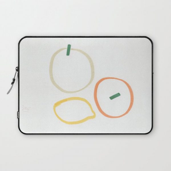 Minimalist Color Line Drawing - Fruit Got Wild Computer Cover by byrnebrittany - Laptop Sleeve - 13"